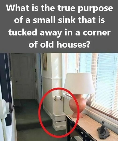 If You See a Small Sink in a Hallway, This Is What It’s For