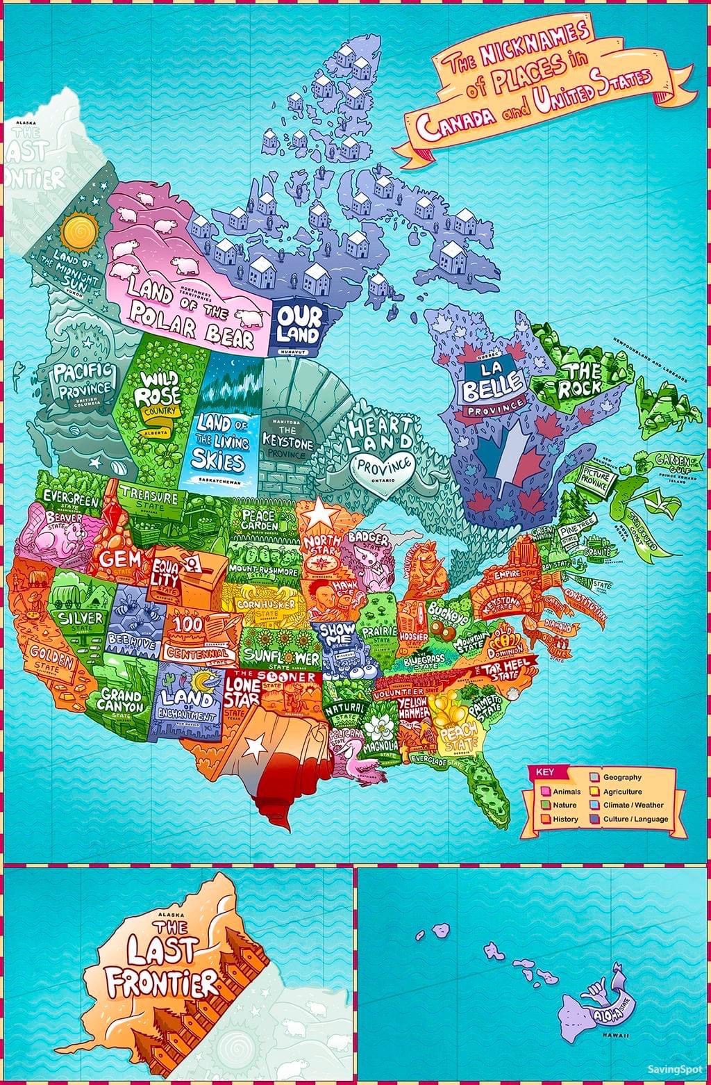 The Nicknames of Places in Canada and the United States